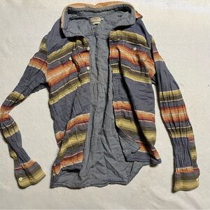 Faherty Sunset Strip Men's Large Striped Button Down Shirt Large